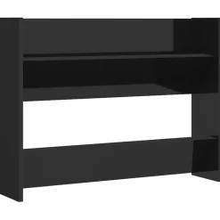 Schoenenkasten-vidaXL - 2-laags Wandshoenenkasten 6 paar - Zwart - 80x18x60 cm - Set van 2