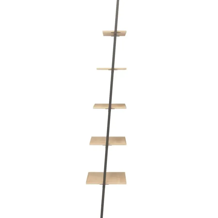 vidaXL - Ladderrek - Bruin - Bewerkt hout