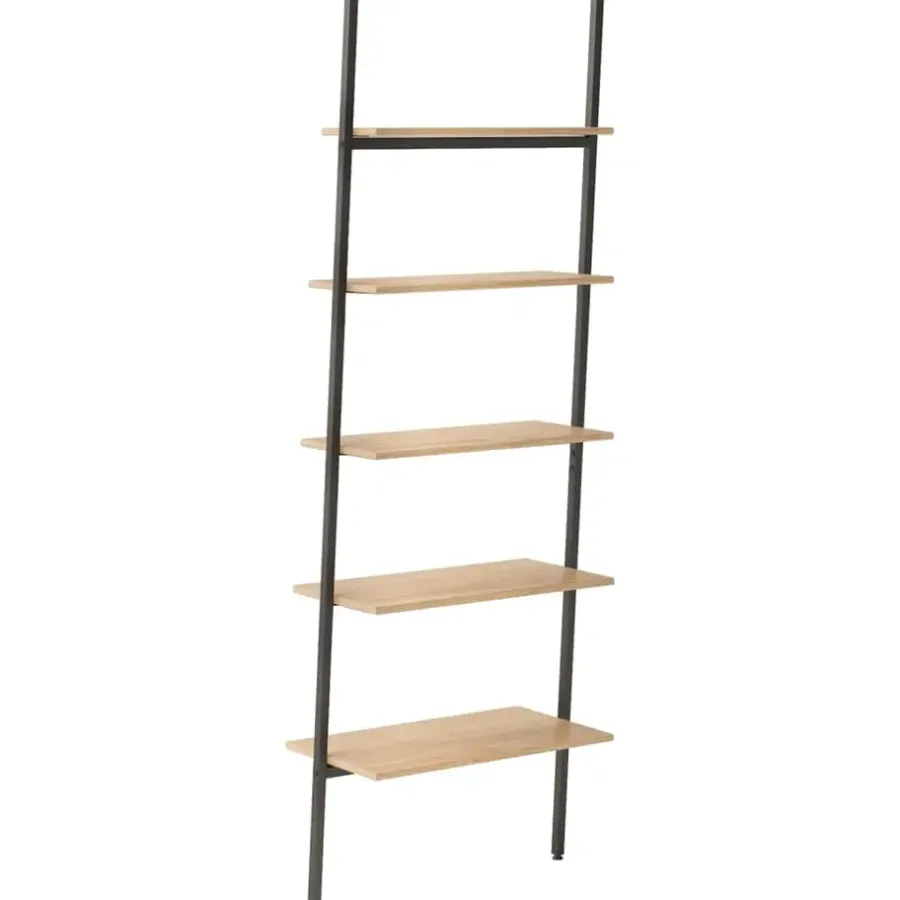 vidaXL - Ladderrek - Bruin - Bewerkt hout