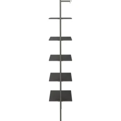 Wandrekken-vidaXL - Ladderrek - Zwart - Bewerkt hout