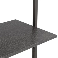 Wandrekken-vidaXL - Ladderrek - Zwart - Bewerkt hout