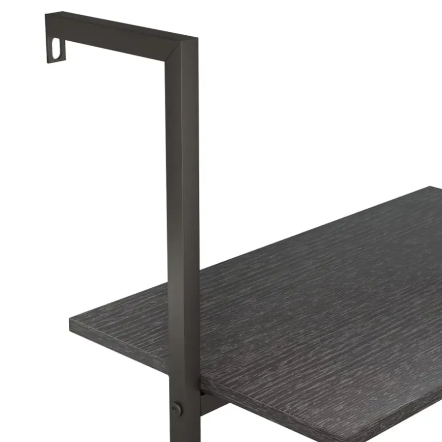 Wandrekken-vidaXL - Ladderrek - Zwart - Bewerkt hout