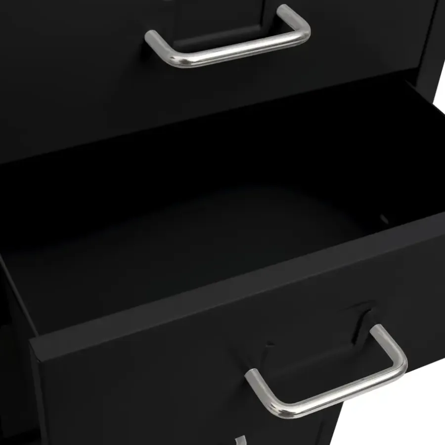 vidaXL - Ladeblok - Zwart - Metaal