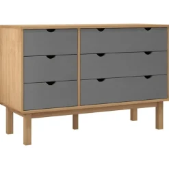 Ladekasten|Ladekasten-vidaXL - Ladekast - Grijs - Grenenhout