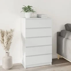 Ladekasten|Ladekasten-vidaXL - Ladekast - Wit - Bewerkt hout