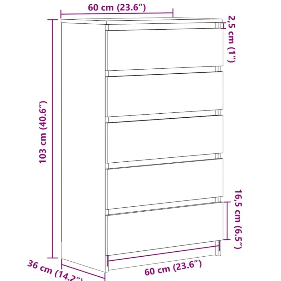 Ladekasten|Ladekasten-vidaXL - Ladekast - Wit - Bewerkt hout