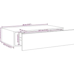 vidaXL - Ladeschap - Zwart - MDF