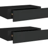 Wandrekken-vidaXL - Ladeschap - Zwart - MDF