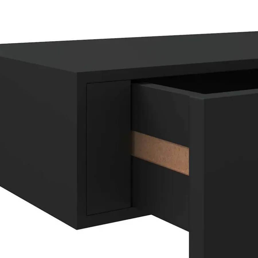 Wandrekken-vidaXL - Ladeschap - Zwart - MDF
