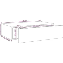 Wandrekken-vidaXL - Ladeschap - Zwart - MDF