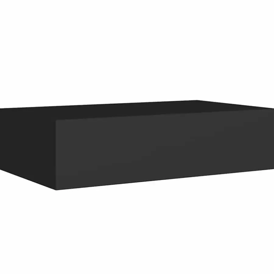 Wandrekken-vidaXL - Ladeschap - Zwart - MDF