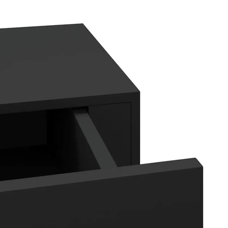 Wandrekken-vidaXL - Ladeschap - Zwart - MDF