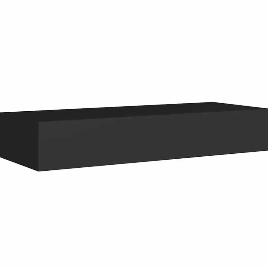 Wandrekken-vidaXL - Ladeschap - Zwart - MDF