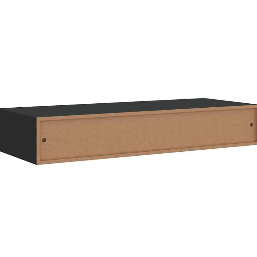 Wandrekken-vidaXL - Ladeschap - Zwart - MDF