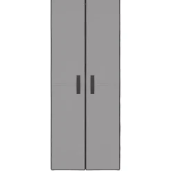 vidaXL - 10-lagen Schoenenkast met 2 deuren - Grijs - Stof - 60x30x166 cm