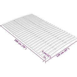 Lattenbodems-vidaXL - Lattenbodem - Bruin - Hout - 120 x 200 cm