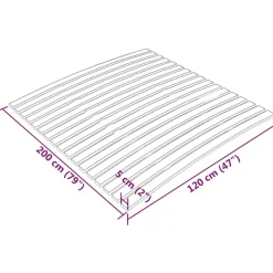 Lattenbodems-vidaXL - Lattenbodem - Bruin - Hout - 120 x 200 cm