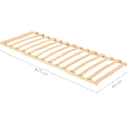 Lattenbodems-vidaXL - Lattenbodem met 13 latten - Bruin - Hout - 80 x 200 cm