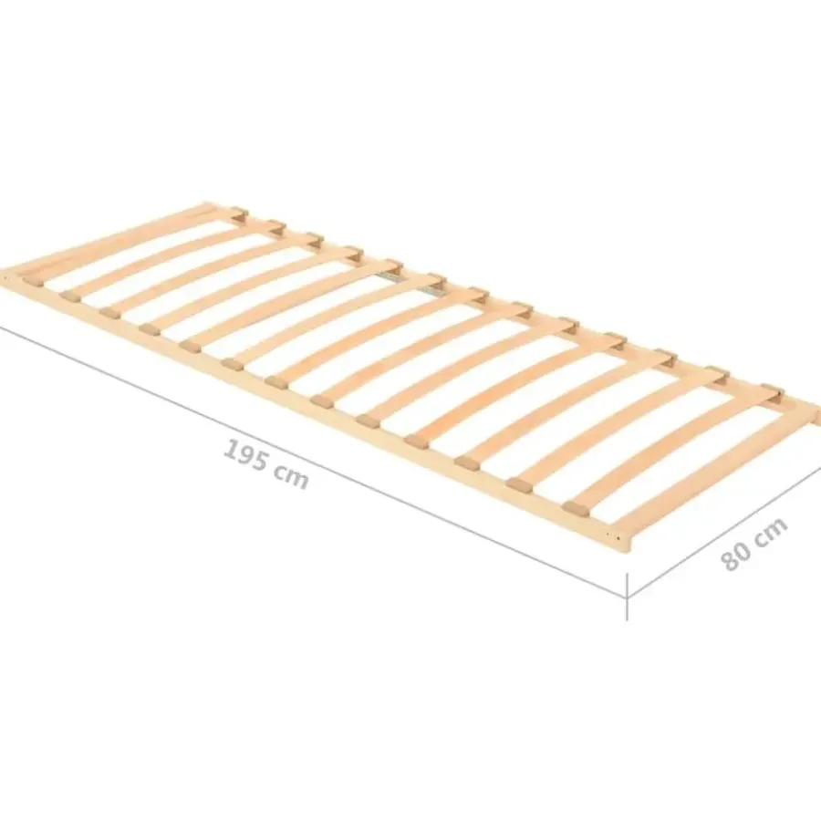 Lattenbodems-vidaXL - Lattenbodem met 13 latten - Bruin - Hout - 80 x 200 cm