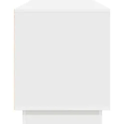 vidaXL - LED TV-meubel met 2 lades en 4 deuren - Wit - Hout - 160.5x41x50 cm