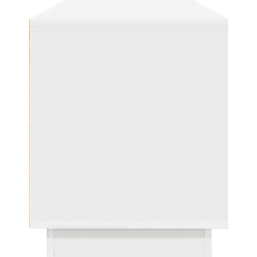 vidaXL - LED TV-meubel met 2 lades en 4 deuren - Wit - Hout - 160.5x41x50 cm