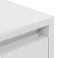 vidaXL - LED TV-meubel met 2 lades en 4 deuren - Wit - Hout - 160.5x41x50 cm