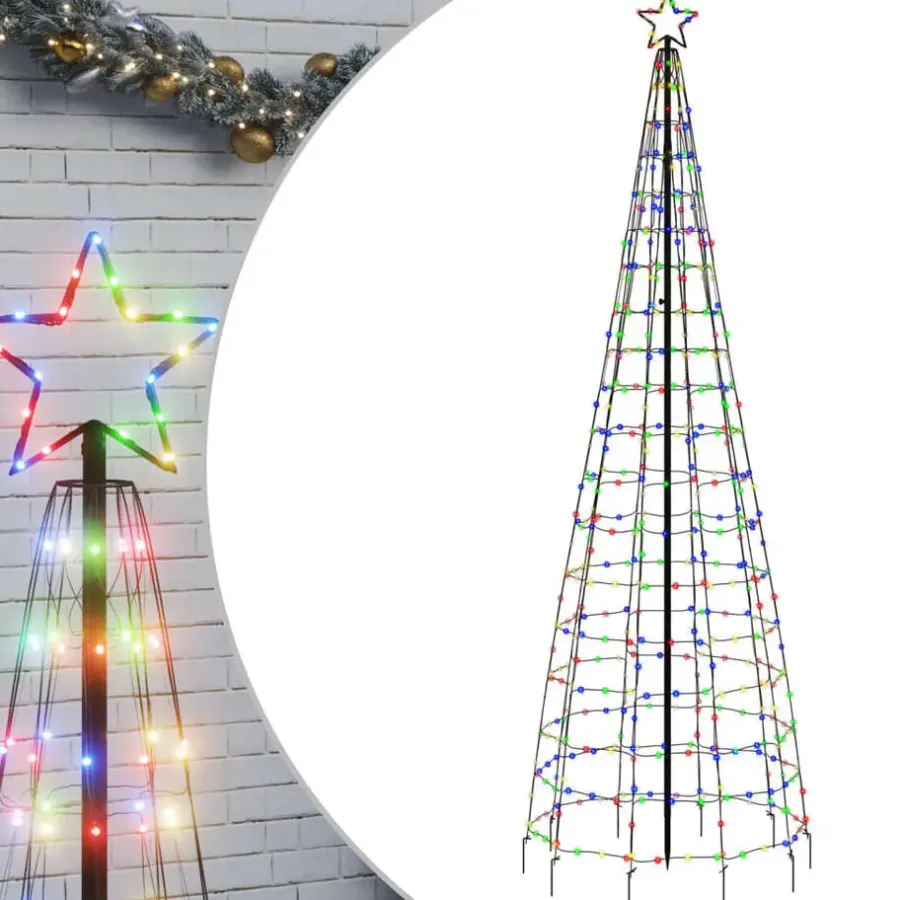 vidaXL - Led-kerstboom - Multikleur - 300 cm
