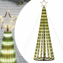 Kerstverlichting-vidaXL - Led-kerstboom - Warmwit - 180 cm