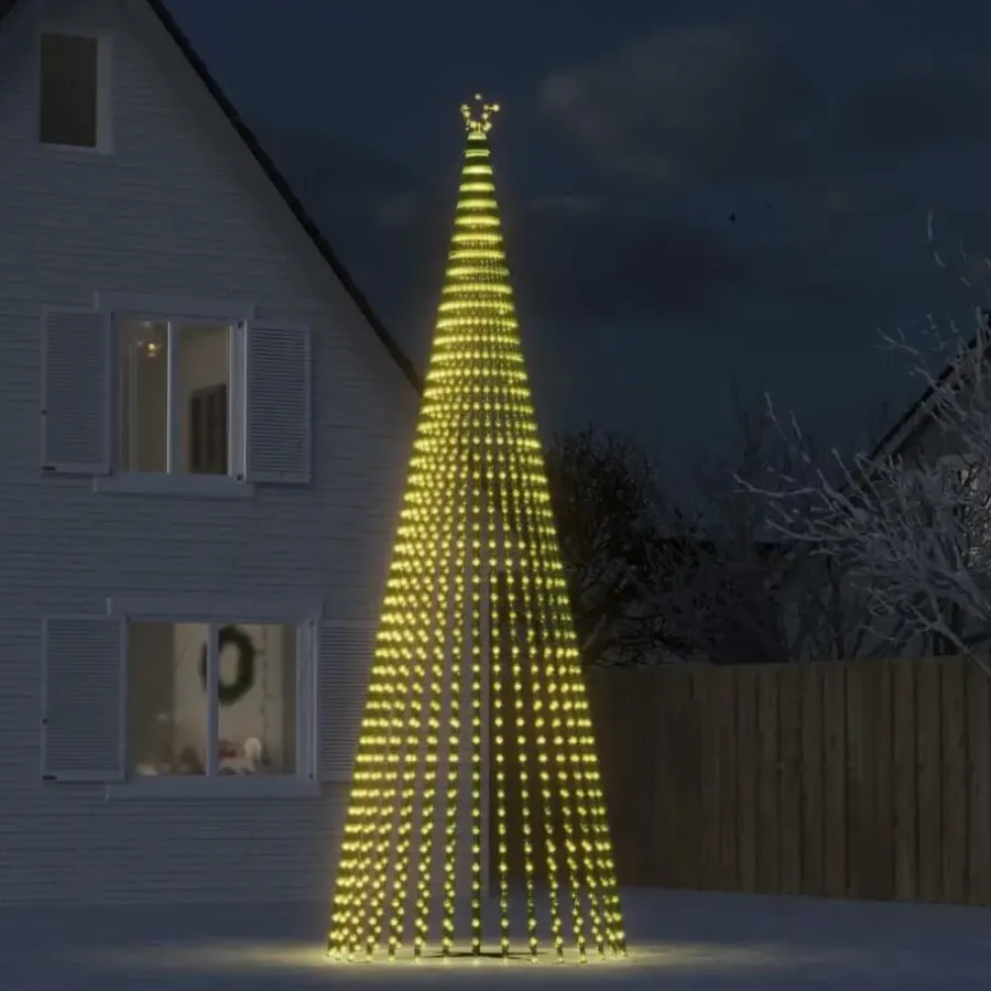 Kerstverlichting-vidaXL - Led-kerstboom - Warmwit - 500 cm