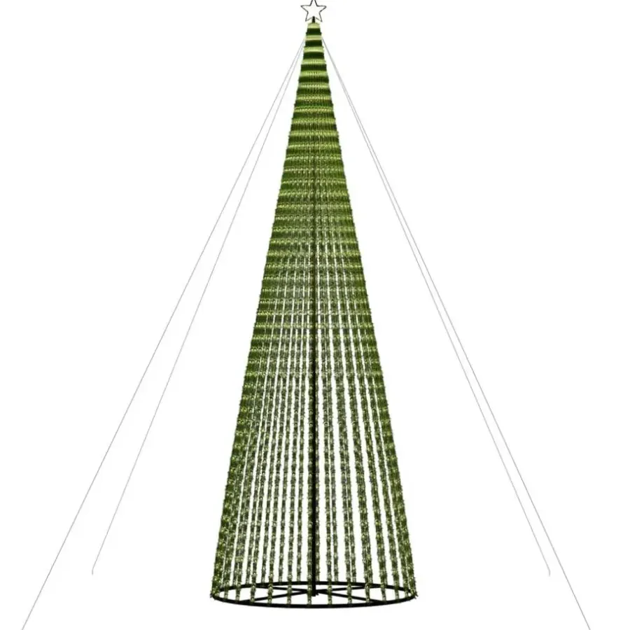 Kerstverlichting-vidaXL - Led-kerstboom - Warmwit - 500 cm