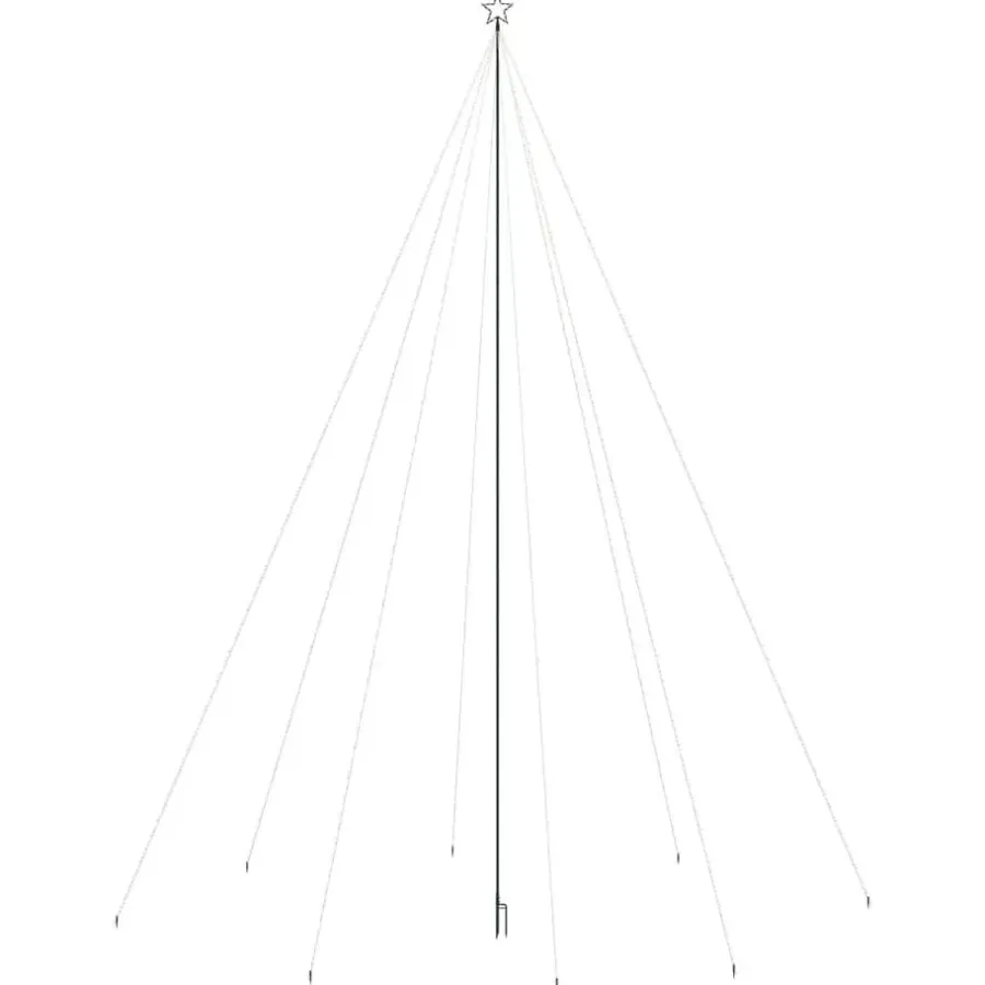 Kerstverlichting-vidaXL - Led-kerstboom - Wit - 800 x 230 cm