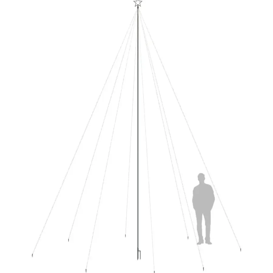 Kerstverlichting-vidaXL - Led-kerstboom - Wit - 800 x 230 cm