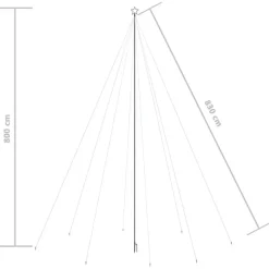 Kerstverlichting-vidaXL - Led-kerstboom - Wit - 800 x 230 cm