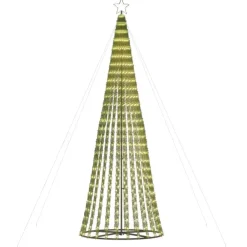 Kerstverlichting-vidaXL - LED-kerstboom met spikes 688 LEDs 100x300 cm - Warmwit - Koper, ijzer