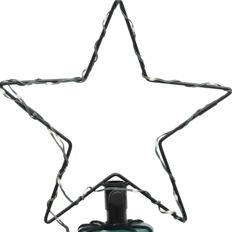 vidaXL - LED-kerstboom met spikes 688 LEDs 100x300 cm - Koudwit - Koper, ijzer