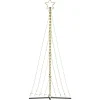 vidaXL - LED-kerstboom met spikes 447 LEDs 106x250 cm - Warmwit - Koper, ijzer