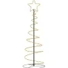 Kerstverlichting-vidaXL - LED-kerstboom met 100 LED's 150x50 cm - Zwart - Metaal