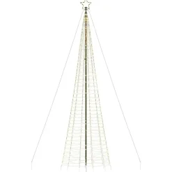 Kerstverlichting-vidaXL - LED-kerstboom met spikes 1534 LEDs 166,5x500 cm - Warmwit - Koper