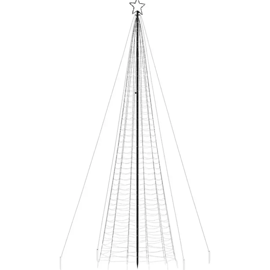 Kerstverlichting-vidaXL - LED-kerstboom met spikes 1534 LEDs 166,5x500 cm - Warmwit - Koper