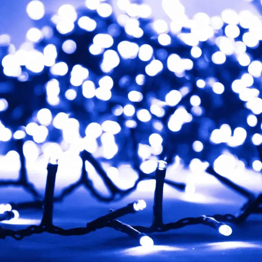vidaXL - Led-slinger - Blue and dark green - 25 m