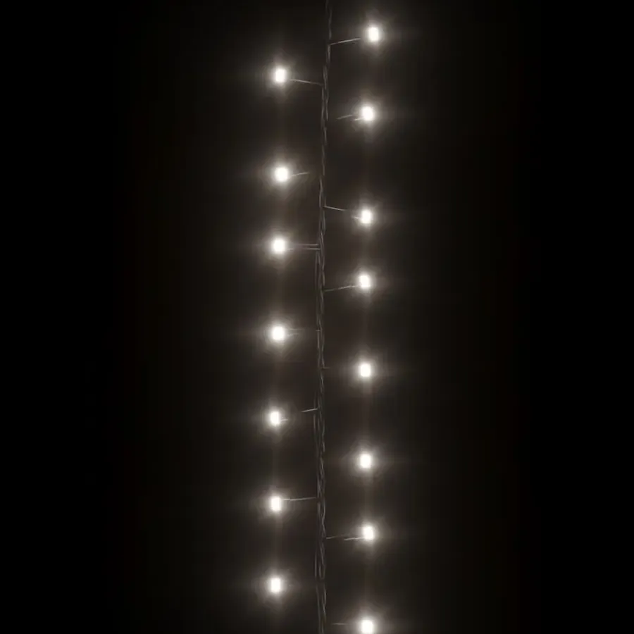 vidaXL - Led-slinger - Cold white and dark green - 25 m