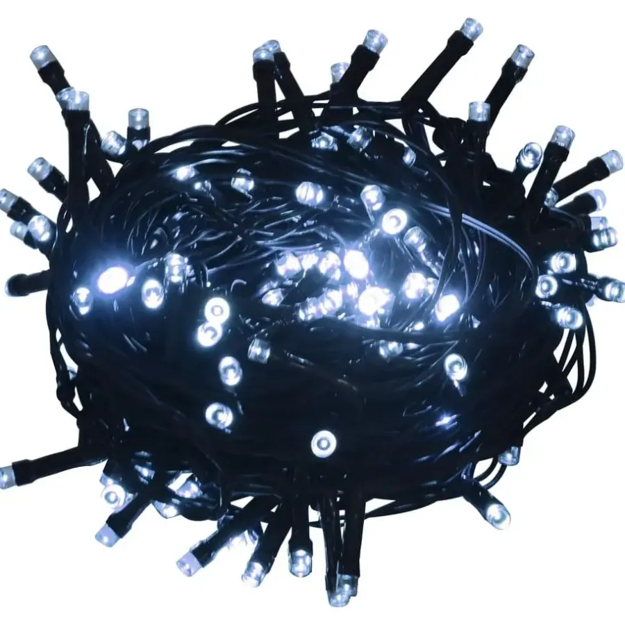 Kerstverlichting-vidaXL - Led-slinger - Cold white - 30 m