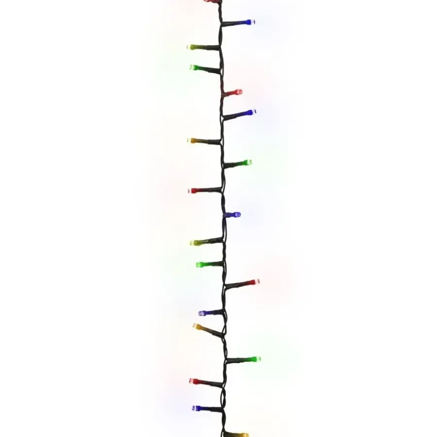 vidaXL - Led-slinger - Multicolour and dark green - 65 m