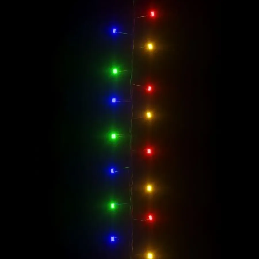 vidaXL - Led-slinger - Multicolour and dark green - 65 m
