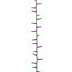 Kerstverlichting-vidaXL - Led-slinger - Pastel multicolour and dark green - 25 m