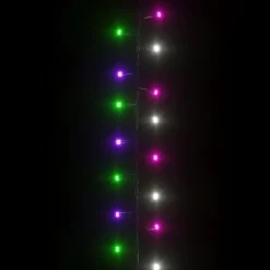 Kerstverlichting-vidaXL - Led-slinger - Pastel multicolour and dark green - 25 m