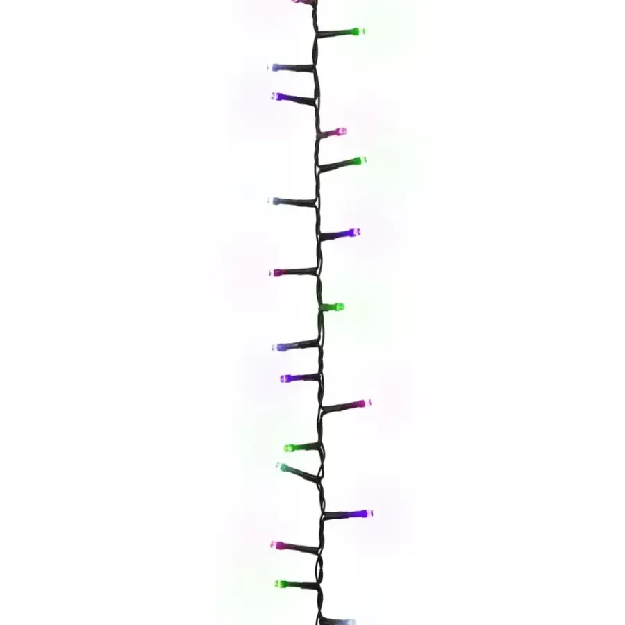 vidaXL - Led-slinger - Pastel multicolour and dark green - 13 m