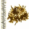 Kerstverlichting-vidaXL - Led-slinger - Warmwit en donkergroen