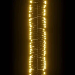 Kerstverlichting-vidaXL - Led-slinger - Warmwit en donkergroen