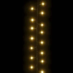 Kerstverlichting-vidaXL - Led-slinger - Warmwit en donkergroen